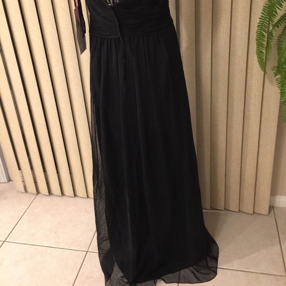 *Clearance* EDEN BRIDAL BLACK CHIFFON PROM/FORMAL GOWN SIZE 10 - Picture 4 of 7